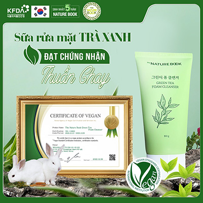 Sữa Rửa Mặt Trà Xanh The Nature Book Hàn Quốc - The Nature Book Green Tea Foam Cleanser