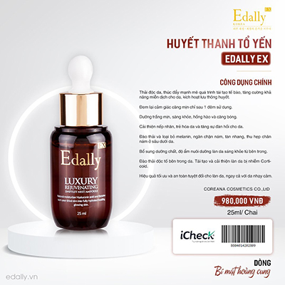 Huyết Thanh Tổ Yến Edally EX Hàn Quốc - Edally EX Luxury Rejuvenating Swiftlet Nest Ampoule