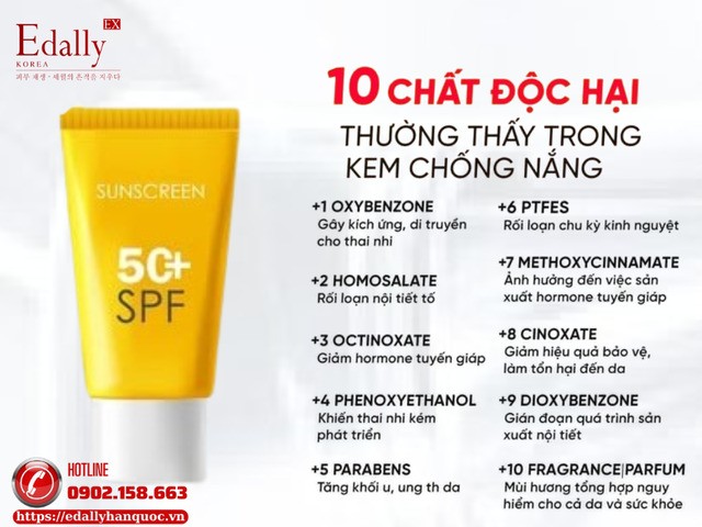 Top 10 thành phần độc hại trong kem chống nắng bà bầu nên tránh