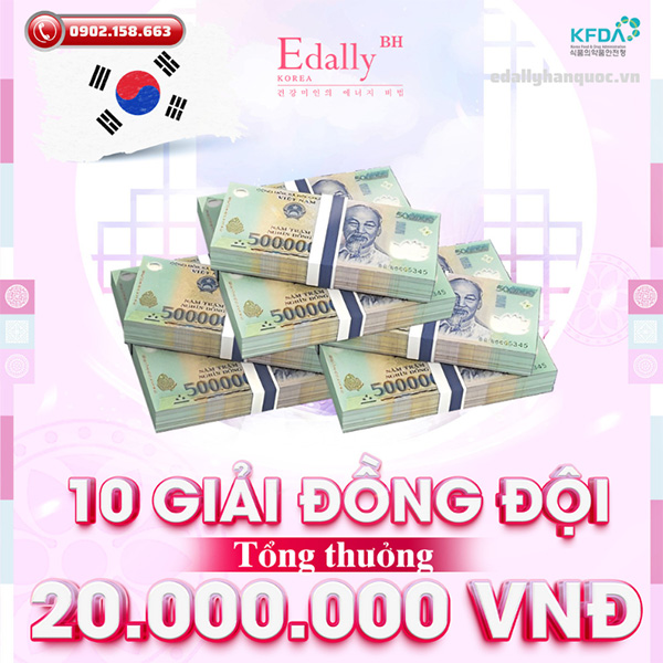 10 giải thưởng đồng đội dành cho những chiến thần tham gia Mini game chiến thần chống nắng 4 xê tour tổng thưởng 20.000.000 vnđ