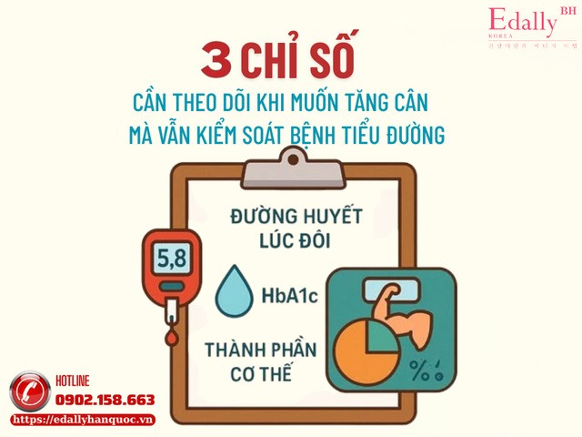 3 chỉ số cần theo dõi khi muốn tăng cân mà vẫn kiểm soát bệnh tiểu đường