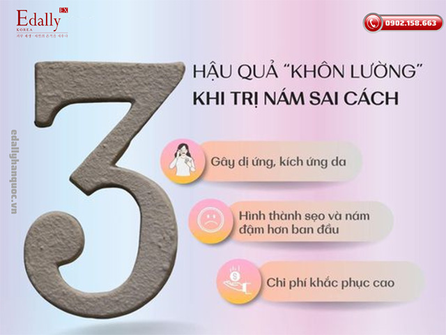 Hậu quả của việc điều trị nám da mặt sai cách