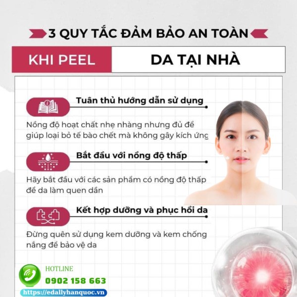 3 quy tắc đảm bảo an toàn khi peel da tại nhà