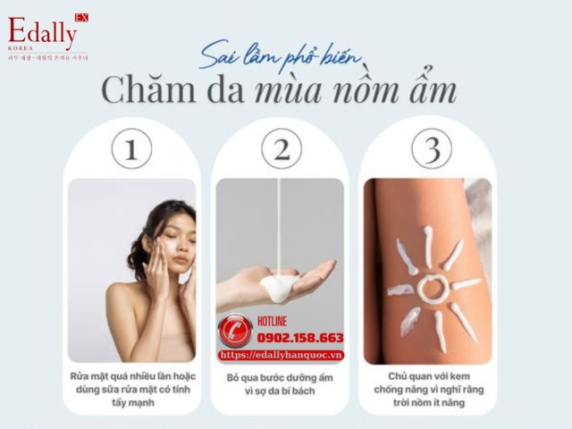 Một số sai lầm phổ biến cần tránh khi chăm sóc da mùa nồm ẩm