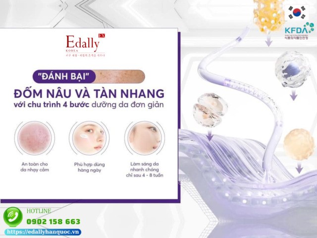 Chu trình 4 bước dưỡng da đơn giản để làm mờ đốm nâu, tàn nhang chỉ sau 8 tuần