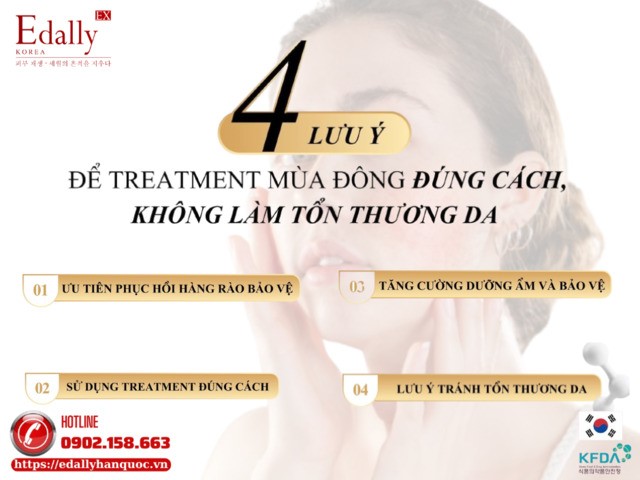 4 lưu ý để treatment mùa đông đúng cách không làm tổn thương da