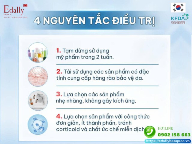 4 nguyên tắc khi điều trị mụn viêm, bội nhiễm