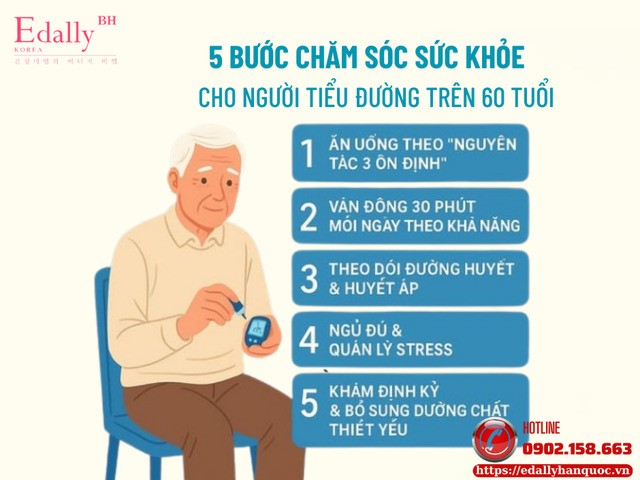 5 bước chăm sóc sức khỏe người tiểu đường lớn tuổi (trên 60 tuổi) 5 bước chăm sóc sức khỏe người tiểu đường lớn tuổi (trên 60 tuổi)