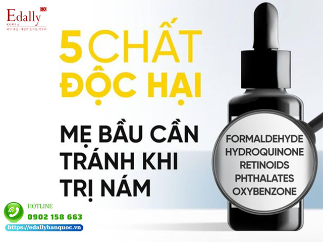 Ngoài thủy ngân, huỳnh quang, corticoid thì đây là 5 chất độc hại thường có mặt trong mỹ phẩm trị nám mà mẹ bầu cần tránh ngay