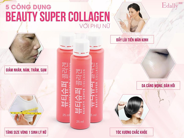 5 tác dụng của Nước Uống Collagen Edally Hàn Quốc