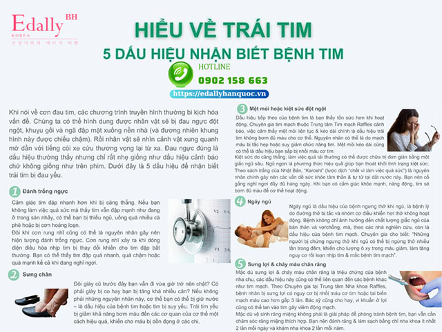 Các triệu chứng điển hình của bệnh tim mạch