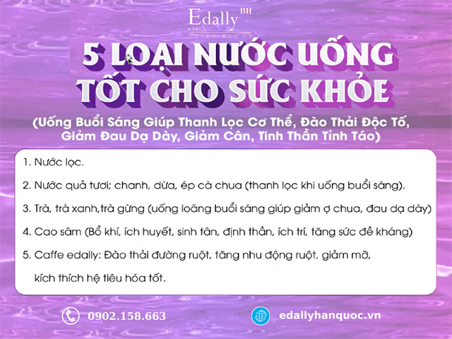 5 loại nước uống tốt cho sức khỏe và cơ thể