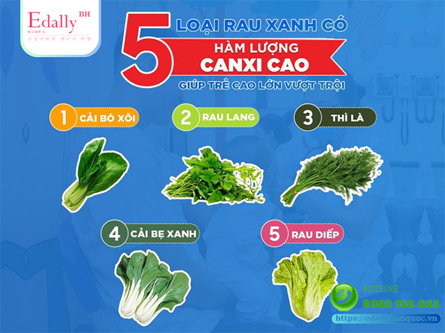 5 loại rau xanh có hàm lượng canxi cao giúp trẻ cao lớn vượt trội