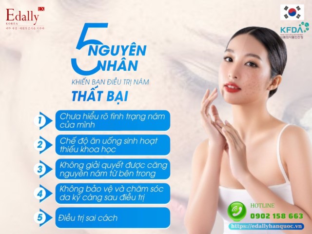 5 nguyên nhân khiến bạn điều trị nám da thất bại