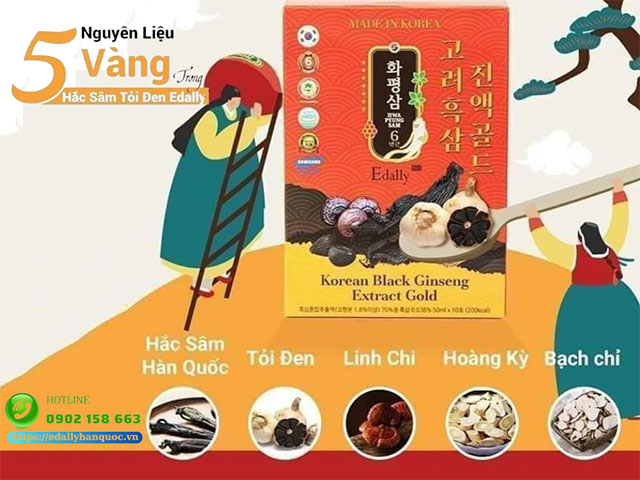 Nước Hắc Sâm Tỏi Đen Edally Korean Black Ginseng Extract Gold