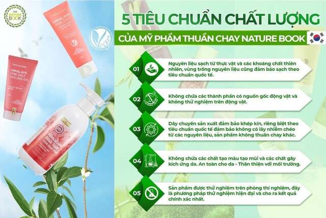 5 tiêu chuẩn chất lượng của Mỹ phẩm thuần chay The Nature Book Hàn Quốc