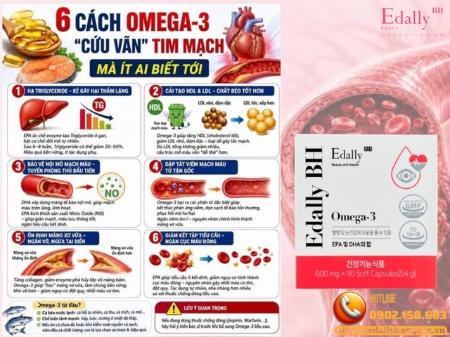 6 cách Omega-3 cứu vãn tim mạch mà ít ai biết tới