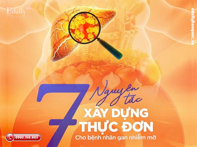 7 nguyên tắc xây dựng thực đơn cho bệnh nhân gan nhiễm mỡ