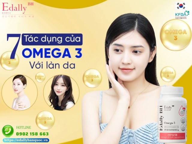 7 công năng đặc biệt của viên uống Omega-3 Edally BH Hàn Quốc với làn da