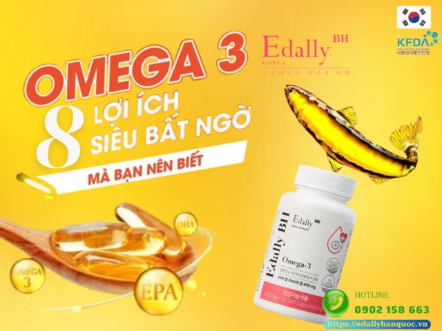 8 lý do nên chọn Omega 3 Edally BH Hàn Quốc để đảm bảo sức khỏe