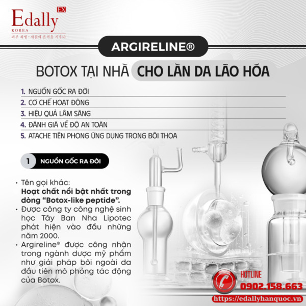 Argireline® (Acetyl Hexapeptide-8) - Botox tại nhà cho làn da lão hóa