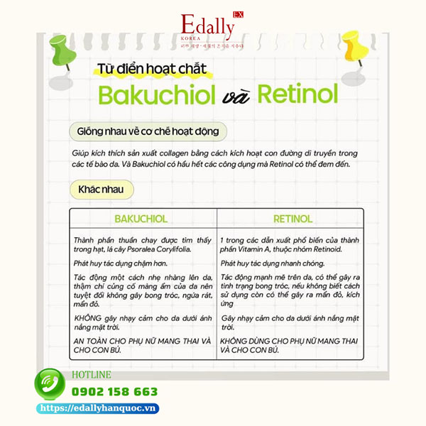 Sự giống và khác nhau giữa Bakuchiol và Retinol