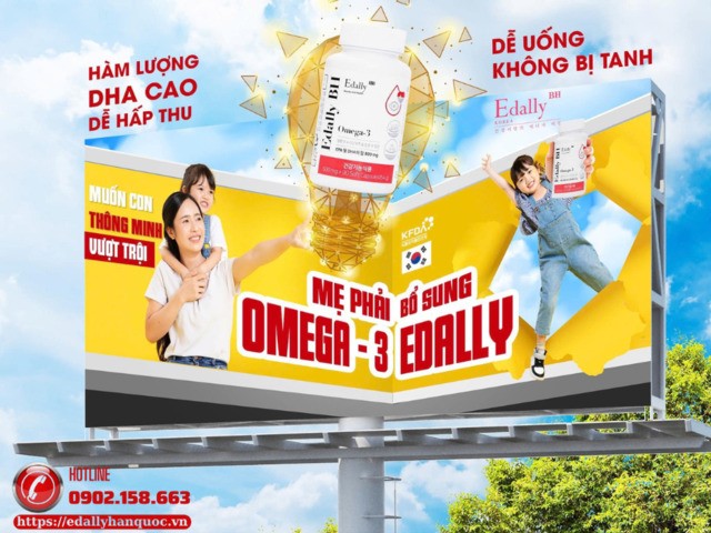 Omega-3- Edally chứa hàm lượng EPA và DHA cao giúp trẻ thông minh vượt trội