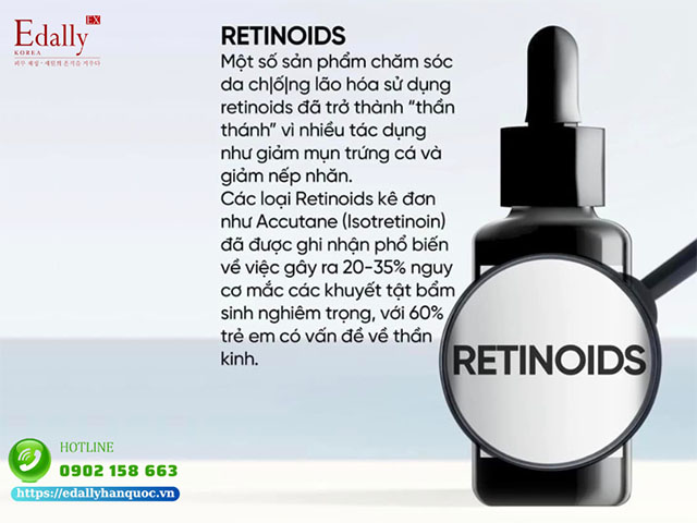 Retinoids là chất độc hại trong mỹ phẩm mẹ bầu cần tránh ngay