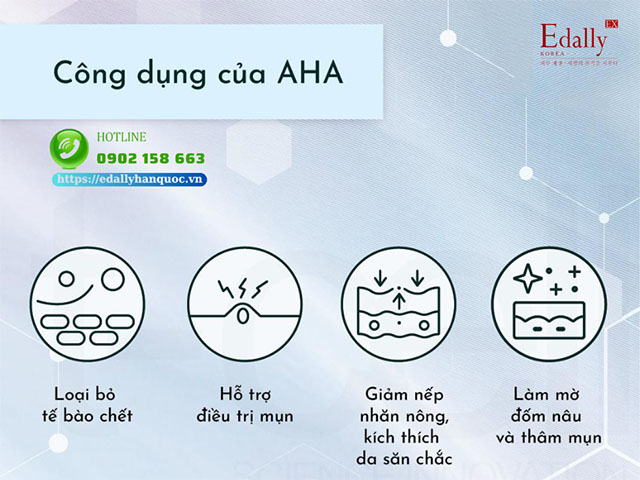 AHA trong mỹ phẩm có tác dụng gì?