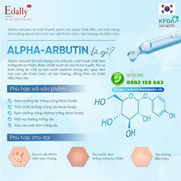 Hoạt chất Alpha Arbutin trong mỹ phẩm