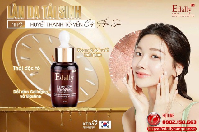 Ampoule Huyết thanh tổ yến Edally EX - Bí quyết tái sinh làn da