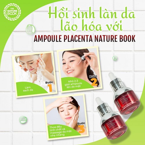 Ampoule Placenta Nature Book - Giải Pháp Hồi Sinh Làn Da Lão Hóa 