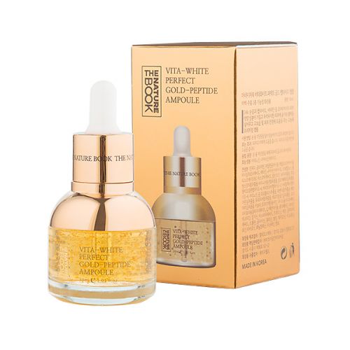 Tinh Chất Vàng 24K The Nature Book Hàn Quốc - Vita White Perfect Gold Peptide Ampoule