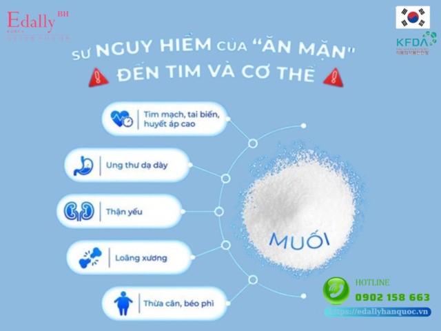 Ăn nhiều muối làm tăng nguy cơ ung thư dạ dày và các bệnh lý tim mạch