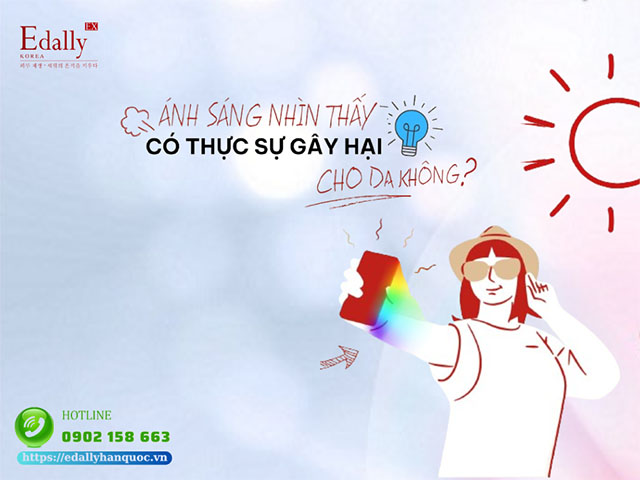 Ánh sáng nhìn thấy có gây hại cho da không?