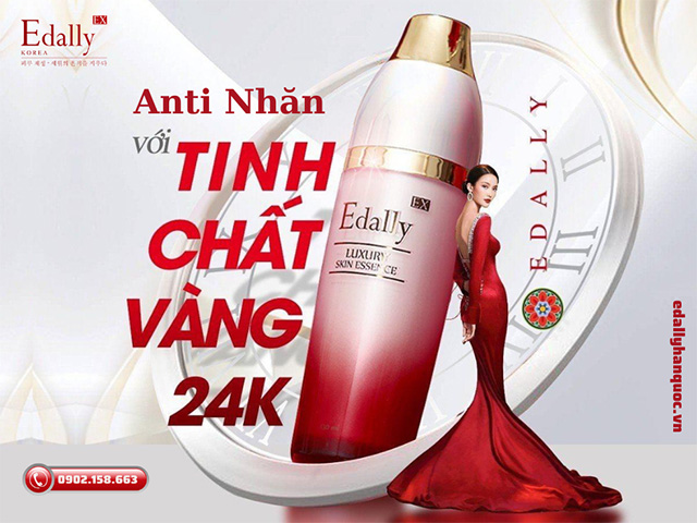 Anti nhăn, ăn gian tuổi tác với Tinh chất vàng 24K Edally EX