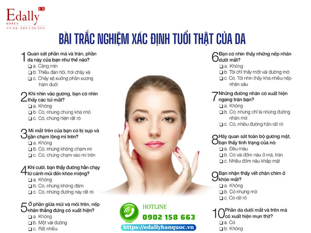 Bài trắc nghiệm xác định độ tuổi thật của da để chăm sóc đúng cách nhất