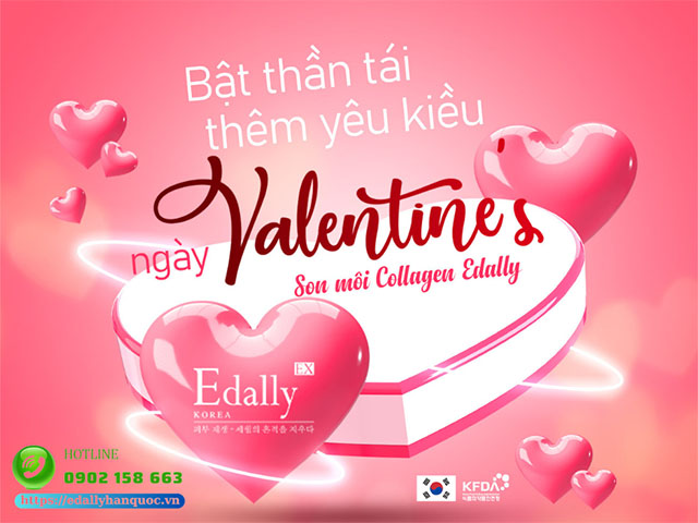 Bật thần tái - Thêm yêu kiều ngày Valentine với 7 sắc Son môi Collagen Edally EX Hàn Quốc
