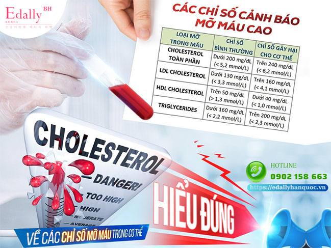 Bảng tham chiếu các ngưỡng chỉ số mỡ máu