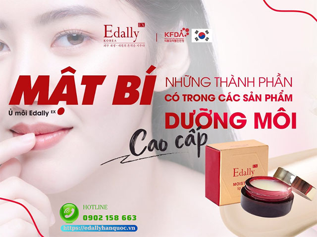 Bật mí những thành phần có trong sản phẩm Kem dưỡng môi cao cấp Edally EX Hàn Quốc