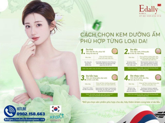 Bí quyết chọn kem dưỡng ẩm phù hợp cho từng loại da