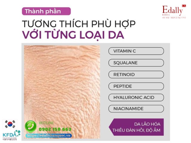 Cách lựa chọn thành phần mỹ phẩm phù hợp với làn da lão hóa, thiếu đàn hồi và độ ẩm