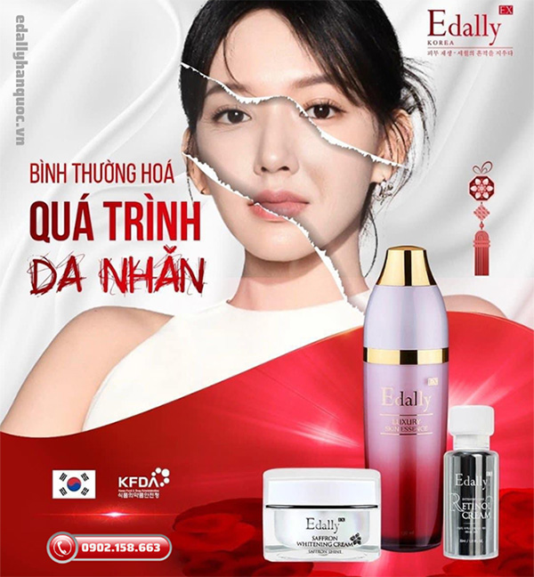 Bình thường hoá quá trình da nhăn với bộ anti nhăn Edally EX