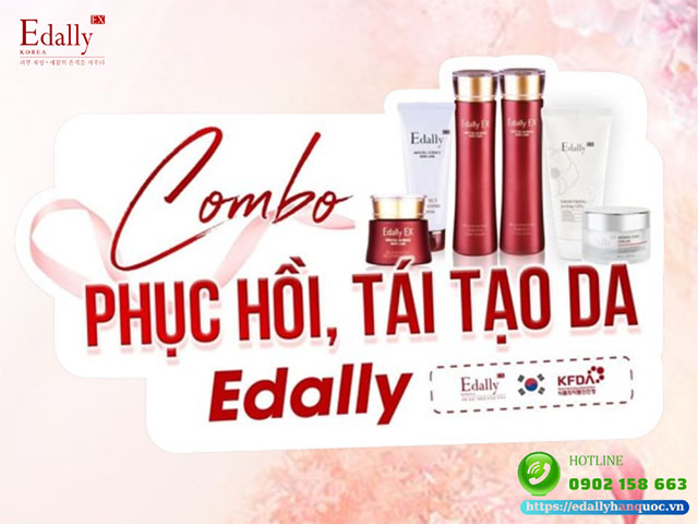 Bộ mỹ phẩm tái sinh phục hồi da chuyên sâu của thương hiệu Mỹ phẩm Edally EX cho da sau treatment