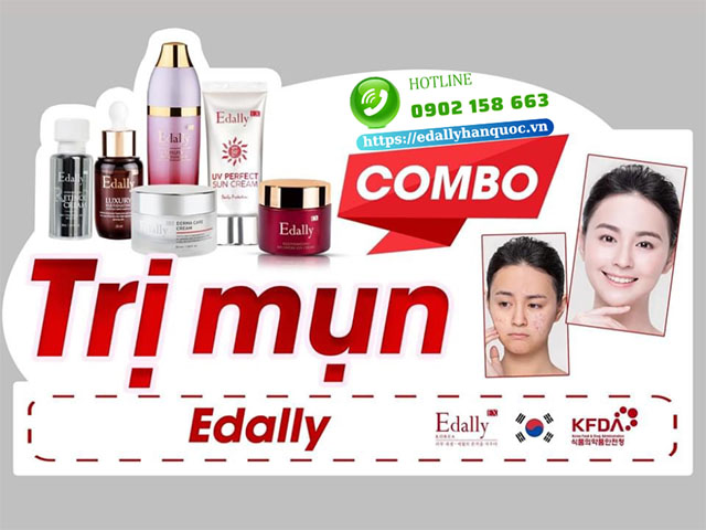 Bộ mỹ phẩm trị mụn của thương hiệu Mỹ phẩm Edally EX Hàn Quốc