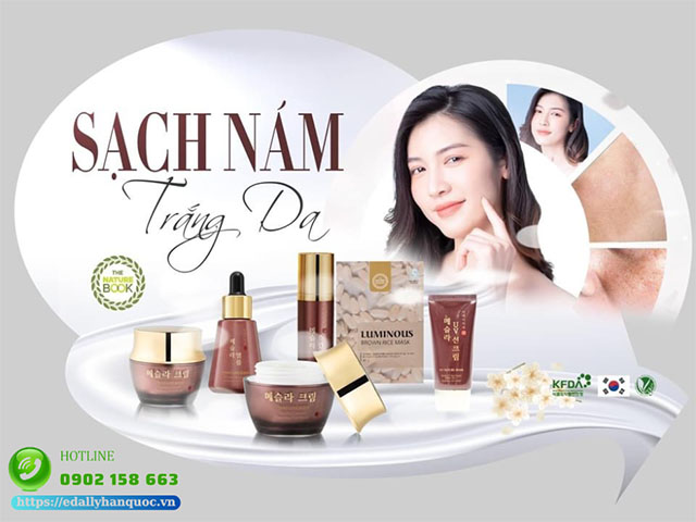 Bộ mỹ phẩm trị nám da của thương hiệu Mỹ phẩm thuần chay The Nature Book Hàn Quốc