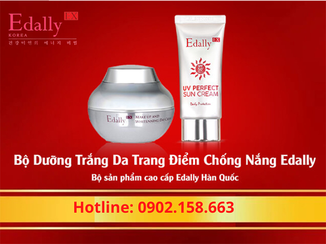 Bộ sản phẩm trang điểm dưỡng trắng da chống nắng Edally EX Hàn Quốc nhập khẩu chính hãng