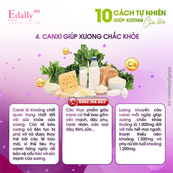 Bổ sung canxi giúp xương khớp chắc khỏe một cách tự nhiên