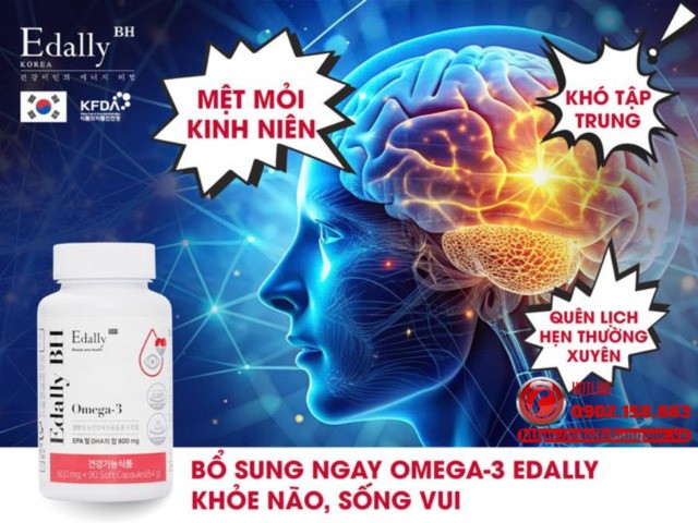 Bổ sung Omega-3 Edally giúp não khỏe, sống vui