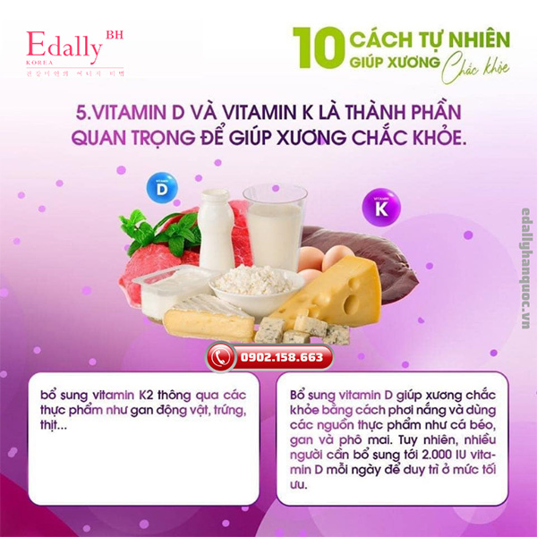 Bổ sung vitamin D và vitamin K giúp xương khớp chắc khỏe một cách tự nhiên